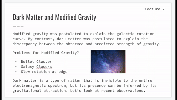 A GIF showing the student user uploading a lecture, waiting 5 minutes, then the lecture being turned into generated flashcards. They click on the flashcards, getting some correct, and some wrong.